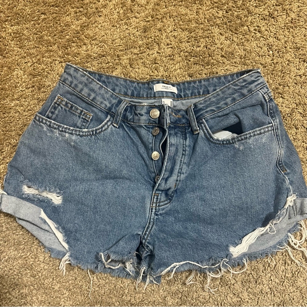 F21 Denim Blue Women's Shorts